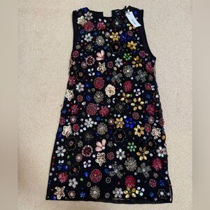 NASTY GAL Mixed Floral Embellished A Line Mini Dress